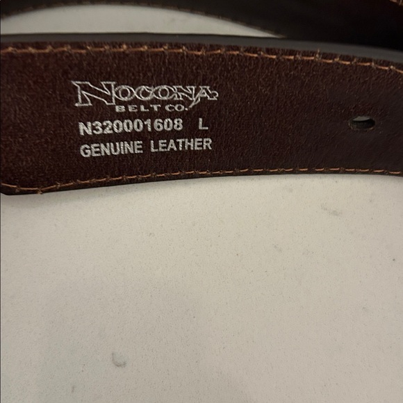 Nocona Genuine Leather Belt with Silver Accents - Picture 3 of 9